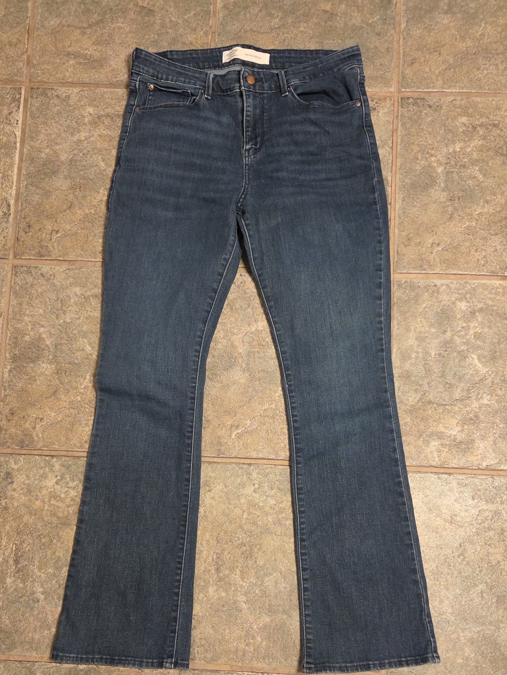 Signature by Levi Strauss Women's Dark Blue Flare Jeans